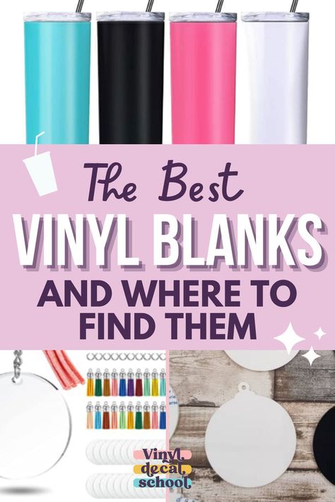 vinyl blanks ideas // blanks for vinyl wholesale // acrylic blanks for vinyl // best blanks for vinyl // craft blanks for vinyl Cricut Blanks Products, Acrylic Blank Ideas, Blanks For Cricut Projects, Cricket Hacks, Cricut Blanks, Silhouette Cameo Projects Vinyl, Craft Blanks, Decal Business, Cricut Projects Easy