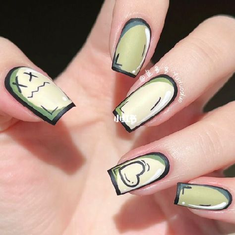 Kawaii Nail Art, Halloween Press On Nails, Nagel Tips, Nails For Women, Popular Nails, Creative Nails, Nail Shapes, Artificial Nails, Nail Accessories