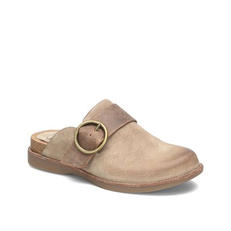 Sofft-Billie Clog Slide into an easy-breezy style of the Sofft Billie clog. Crafted using oiled suede upper for durability, this slip-on is updated with an adjustable buckled vamp strap and leather-lined cork footbed for natural comfort. Casual Lifestyle, Sofft Shoes, Suede Mules, Suede Lace, Signature Look, Womens Clogs, Tall Boots, Socks Women, Clogs