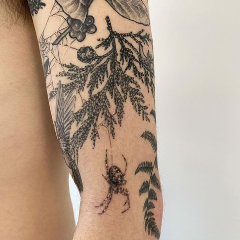 @thooch101 stopped by the other morning so I could grab some healed shots of his half nature sleeve! About 2 weeks healed! 🖤 . . . #tattoo … | Instagram Nature Sleeves Women Tattoo, Pollinator Tattoo Sleeve, Nature Wrist Tattoo, Sleeve Tattoos Nature, Poisonous Plant Tattoo, Nature Aesthetic Tattoo, Foliage Tattoo Sleeve, Blanket Flower Tattoo, Nature Arm Sleeve Tattoos