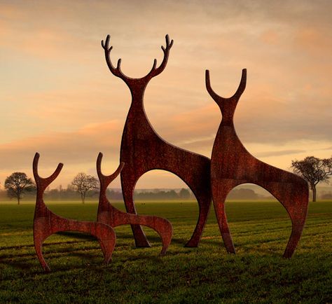 http://www.thegardeningwebsite.co.uk/garden-art-and-sculpture-c14880.html Deer Garden, Metal Sculptures Garden, Contemporary Garden Design, Yard Sculptures, The Stag, Wood Sculptures, Garden Sculptures, Metal Sculptures, Metal Yard Art