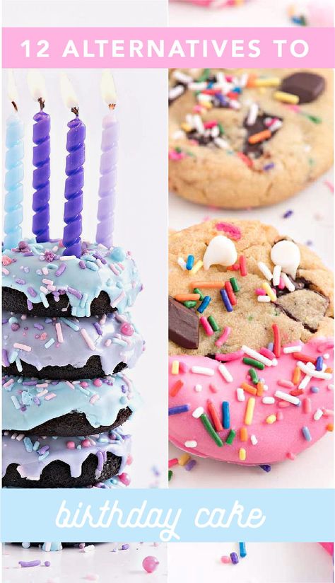 Birthday Alternatives To Cake, Alternative Birthday Cake Ideas, Birthday Treats For Adults, Alternative To Birthday Cake, Diy Birthday Treats, Class Birthday Treats, Birthday Dessert Ideas, Birthday Cake Balls, Birthday Pie