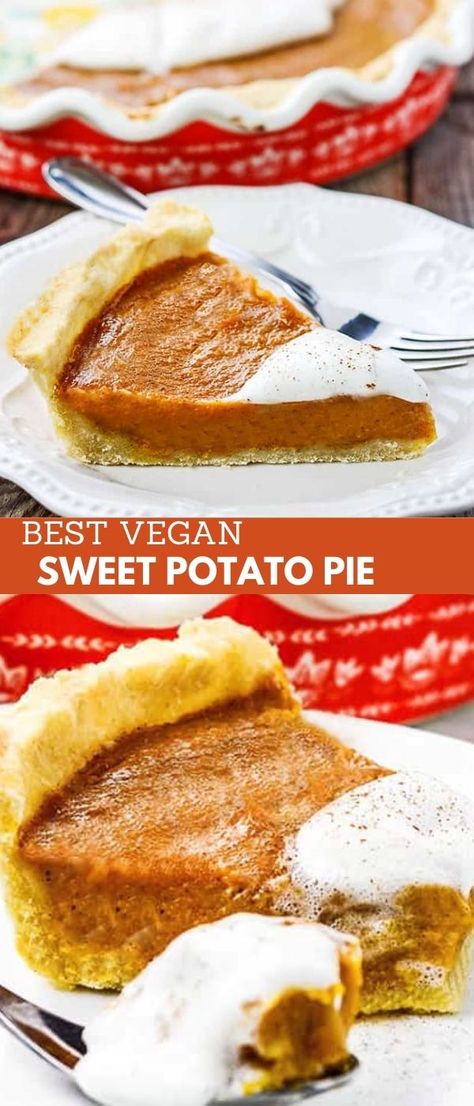 Southern Sweet Potato Pie, Vegan Sweet Potato Pie, Sweet Potato Pie Southern, Potato Pie Recipe, Vegan Pie Crust, Sweet Potato Pies Recipes, Wfpb Recipes, Vegan Pie, Vegan Sweet Potato