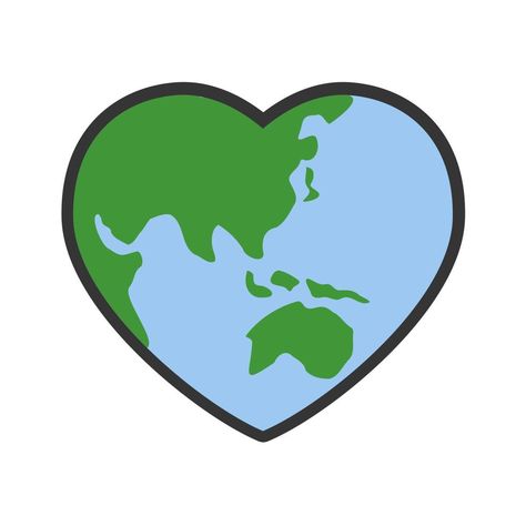 Earth Icon, Heart Planet, Love Map, Earth Drawings, Planet Design, Elementary Lesson Plans, Cartoon Heart, Earth Pictures