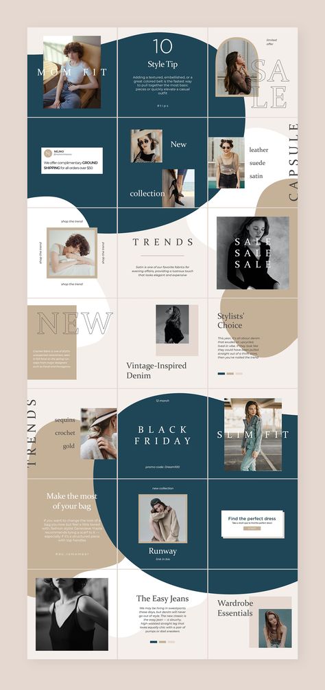 Instagram Puzzle Template Vienna by LlamaLand on @creativemarket Minimal Instagram Grid Layout, Insta Feed For Business, Best Instagram Layout Design, Instagram Connected Posts, Instagram Page Theme Layout Perfume, Instagram Themes For Business, Ig Post Template Design, Instagram Account Themes, Instagram Design Layout Business