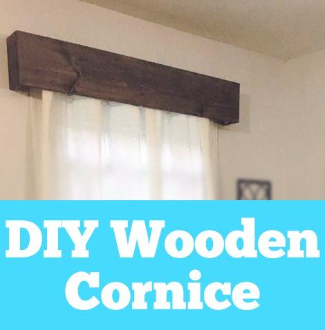 This takes just 2 hours to do, but your windows will look better than ever! Wooden Valances For Windows, Wooden Window Valance, Window Cornice Diy, Crafts That Sell, Curtain Frame, Wood Valances For Windows, Wooden Valance, Wooden Cornice, Window Valence