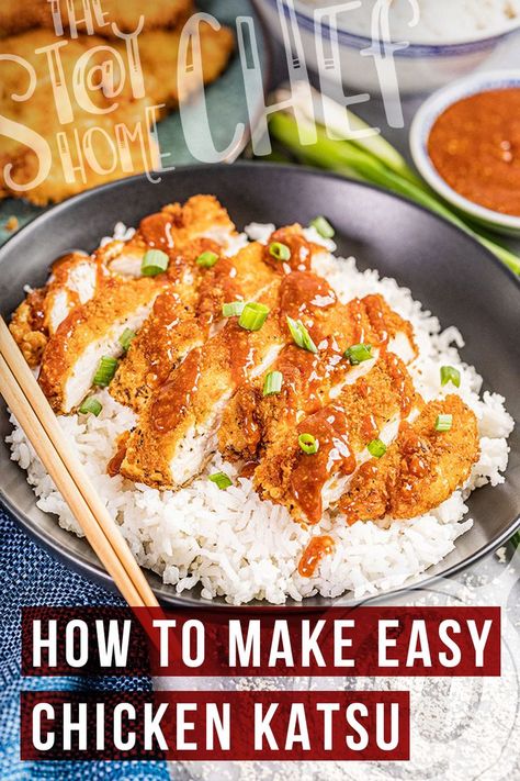 This image contains: Easy chicken katsu over rice with chopsticks Easy Chicken Katsu, Chicken Katsu Sauce, Katsu Sauce Recipe, Chicken Katsu Recipes, Katsu Recipes, Chicken Katsu, Chicken Tender Recipes, Air Fryer Recipes Chicken, Fast Dinners