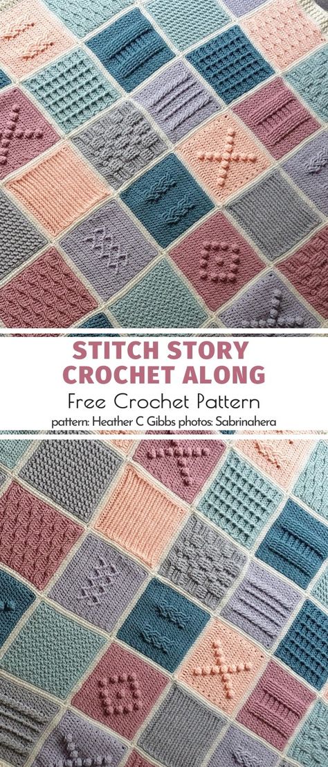 Blanket Squares, Free Crochet Block Patterns, Crochet Sampler Squares, Crochet Blanket Squares Pattern Free, Crochet Sampler, Free Easy Crochet Blanket Patterns, Crochet Quilt Squares, Crochet Block Blanket, Crochet Squares Pattern Free