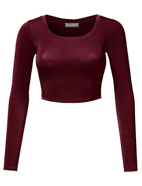 Scoop Neck Crop Top, Basic Fits, Long Sleeve Crop, Beautiful Fashion, Long Sleeve Crop Top, Fashion Collection, Shoes Jewelry, White Jeans, Made In Usa