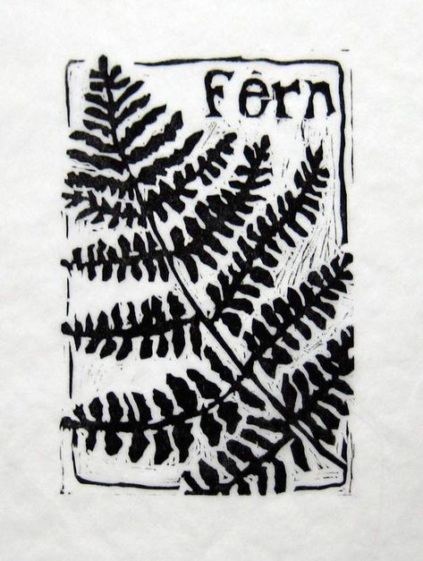 Fern Linocut, Lino Flowers, Paint Carving, Linoleum Prints, Weird Nature, Linocut Printing, Relief Prints, Printmaking Ideas, Tam O' Shanter