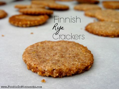 Foodie: in Minnesota: Finnish Rye Crackers Pasty Recipe, Rye Crackers, Bread Head, Pasties Recipes, Finnish Recipes, Crackers Recipe, Flavored Butter, Rye Flour, Scandinavian Food