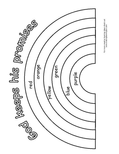 Rainbow Template, Toddler Sunday School, Sunday School Kids, Bible School Crafts, Sunday School Teacher, Bible Crafts For Kids, Sunday School Activities, Church Crafts, Rainbow Crafts