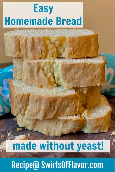 Home Made Bread Without Yeast, How To Make Bread Without Yeast, Homemade Bread No Yeast, Bread Without Yeast Recipe, Basic Quick Bread Recipe, Homemade Bread Without Yeast, Easy Homemade Bread, Basic Bread Recipe, Bread Without Yeast