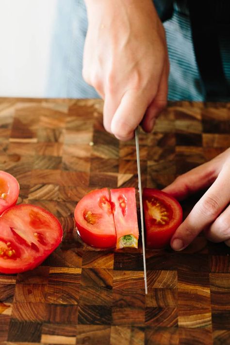 How To Perfectly Dice Any Tomato | Kitchn How To Dice A Tomato, Italian Pantry, Tomato Jelly, Freezing Tomatoes, Roma Tomato, Canning Tomatoes, Sliced Tomato, Roma Tomatoes, Kitchen Garden