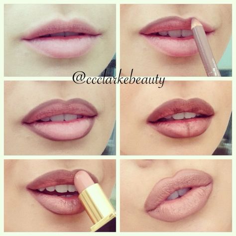 Kylie jenner lip secrets Apply Lipstick, Kylie Jenner Lips, Lip Tutorial, Lipstick Tutorial, Lip Contouring, Beauty Make-up, Instagram Makeup, Nude Lipstick, Nude Lip