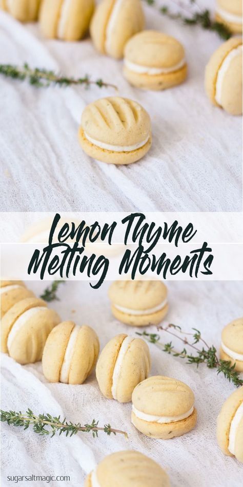 Lemon Thyme Cupcakes, Melting Moments Biscuits, Melt In Your Mouth Cookies, Melting Moments Cookies, Brownie Fudge, Cookie Brownie, Melting Moments, Nutritional Snacks, Buttery Shortbread