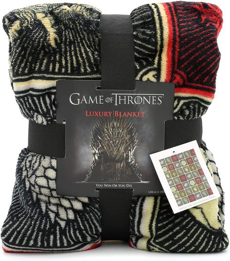 Game of Thrones Gifts Merchandise GOT Blanket Super Soft Bed Throw Stark Lannister Targaryen Greyjoy Baratheon Tyrell Great House Symbols Westeros: Amazon.co.uk: Kitchen & Home Game Of Thrones Gifts, Room Ideas Aesthetic, Game Of, Soft Luxury, Iron Throne, Sofa Blanket, Great House, Blanket Soft, Luxury Blanket