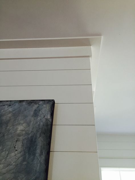 Shiplap Flat moulding Shiplap Trim, Farmhouse Trim, Craftsman Trim, Ceiling Trim, Shiplap Ceiling, Trim Ideas, House Trim, Wall Trim, Crown Molding