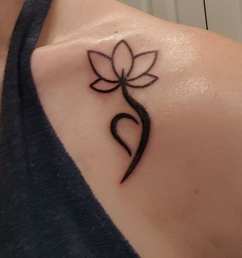 don't like the flower in this one, but I love the idea... Lotus Flower Neda Tattoo, Ed Tatoos Recovery, Ed Recovering Tattoos, Ed Tatoos Idea, Recovery Tats, Ed Tatoos, Neda Tattoo, Arm Tattoos For Women Upper, Neda Symbol