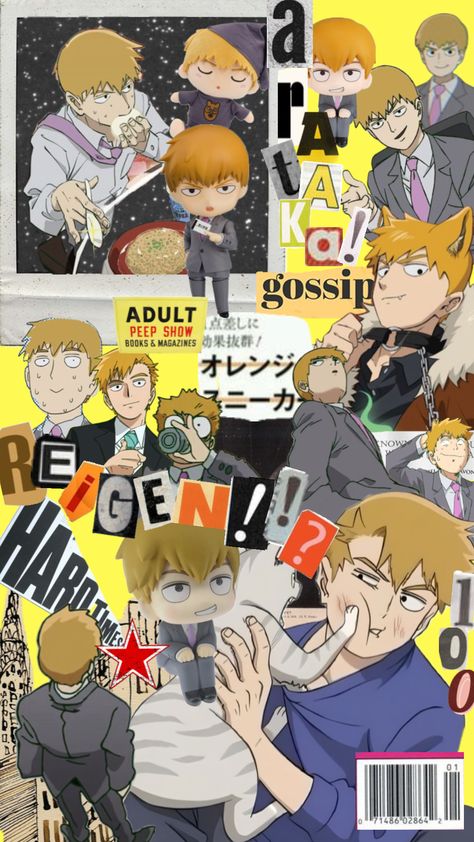 Reigen Arataka Aesthetic wallpaper inspo — <3 #aesthetic #vintage #reigen #reigenarataka #mp100 #mobpsycho #mobpsycho100 #yellowaethsetic #vintageaesthetic Reigan Arataka Wallpaper, Juminocore Posters, Reigen Arataka Wallpaper, Reigen Wallpaper, 3 Aesthetic, Mob Psycho100, Reigen Arataka, Mob 100, Mob Physco 100