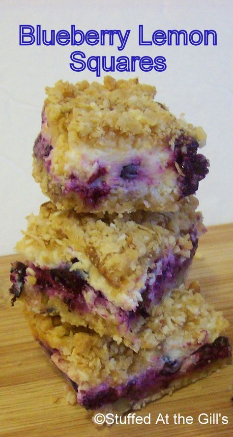 Blueberry Lemon Squares Wet Burrito Recipes, Blueberry Squares, Lemon Squares Recipe, Dessert Squares, Lemon Squares, Square Recipes, Lemon Rind, Pie Cake, Lemon Desserts