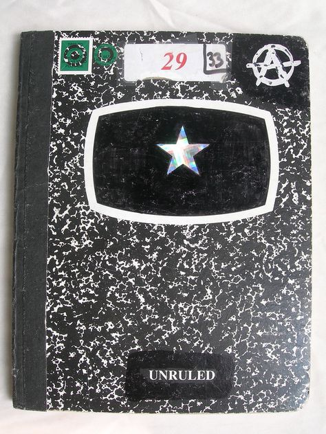 "Unruled" notebook | The star sticker was the beginning of t… | Flickr Composition Notebook Aesthetic, High School Journal, Composition Notebook Covers, School Journals, Composition Notebooks, Nostalgia Aesthetic, Cool Journals, Teen Magazine, Ruled Notebook