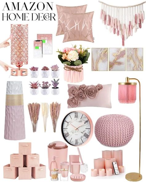 Modern Home Decor Vision Board Ideas Pink, Blush Living Room, Diy Kids Tent, Pink Living Room Decor, Home Decor Amazon, Pink Dorm, Cute Office Decor, Colourful Living Room Decor, Pink Living Room