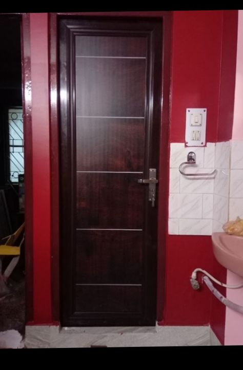 All types of pvc bathroom doors are available here Bathroom Door Design Woods, Aluminium Doors Bathroom, Bathroom Door Design Aluminium, Pvc Doors Bathroom, Pvc Bathroom Door Design, Aesthetic Kitchen Design, Plastic Doors For Bathroom, Toilet Tiles Design, Clocks Aesthetic