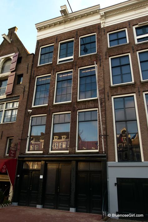 Anne Frank House, Amsterdam, Holland Amsterdam Anne Frank House, Cotton Ball Clouds, Mediterranean Home Design, Mediterranean House Design, Anne Frank House, Bright Blue Sky, Amsterdam Holland, Mediterranean Home, Home Design Ideas