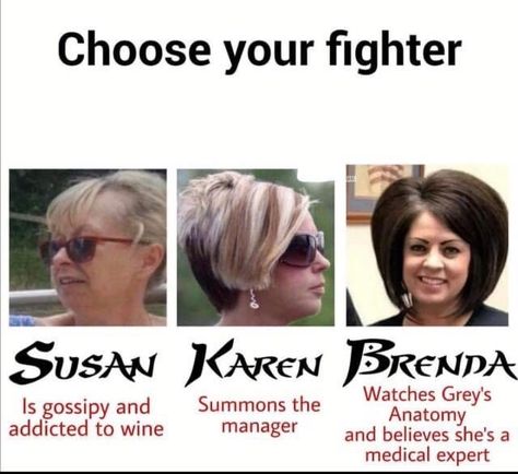 Karen Memes, Choose Your Fighter, Really Funny Memes, Bones Funny, Best Memes, Funny Laugh, Funny Posts, Cosplay Anime, Funny Images