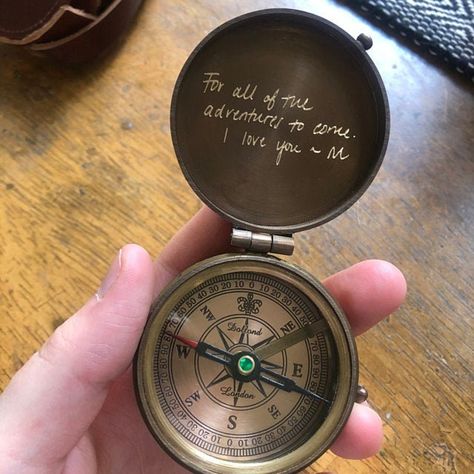 Personalized Compass Gift, Men Anniversary Gifts, Gifts For Dad Birthday, Anniversary Ideas For Him, Engraved Compass, Important Message, Work Gifts, Mens Anniversary Gifts, Anniversary Gifts For Him