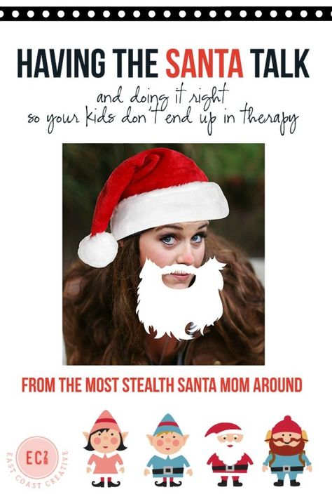 Having the Santa Talk- How one mom used "THE TALK"  to teach her kids about giving and hopefully keep them out of therapy :) Letter Explaining Santa, Santa Experience, No Children, Parenting Help, Meaning Of Christmas, True Meaning Of Christmas, How To Talk, Charlie Brown Christmas, Travel Games