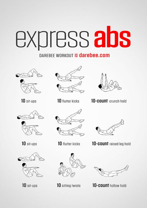 Express Abs Workout Ab Day Workout, Ab Circuit Workout, Darebee Workout, Workouts To Get Abs, Quick Ab Workout, Quick Abs, No Equipment Ab Workout, Easy Abs, Easy Ab Workout