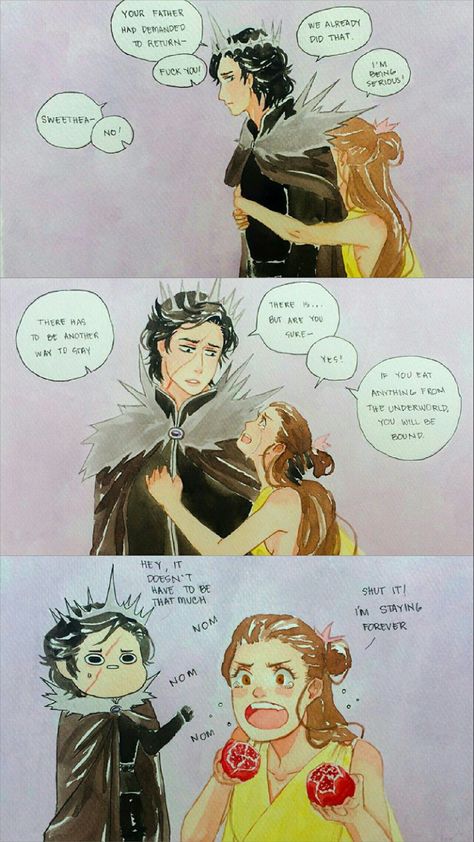 Raylo Hades and Persephone Reylo Hades And Persephone, Hades And Persephone Books, Hades And Persephone Funny, Hades And Persephone Memes, Hades X Persephone Fanart, Greek Mythology Comics, Persephone Art Goddesses, Hades And Persephone Fanart, Persephone X Hades