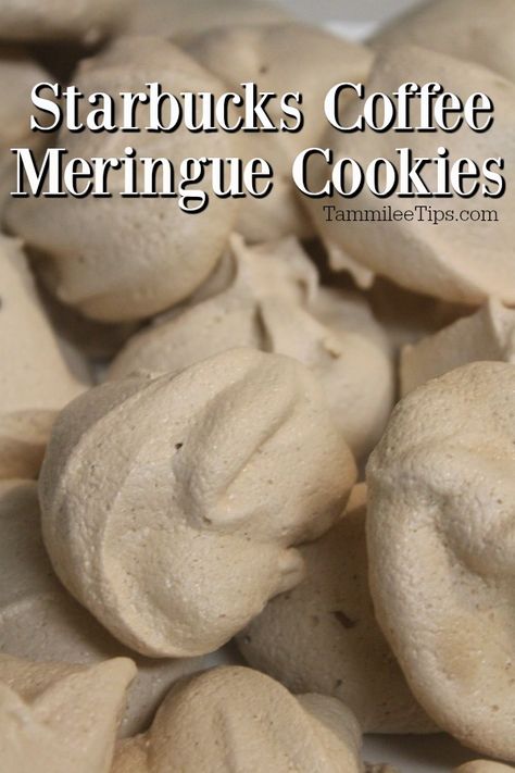 Starbucks Coffee Meringue Cookie Recipe! Super easy to make and taste amazing. A fun twist on Classic Meringue Cookies and Christmas Cookies Coffee Meringue, Meringue Cookie, Meringue Cookie Recipe, Resepi Biskut, Meringue Recipe, Coffee Cookies, Meringue Cookies, Starbucks Recipes, Cream Of Tartar