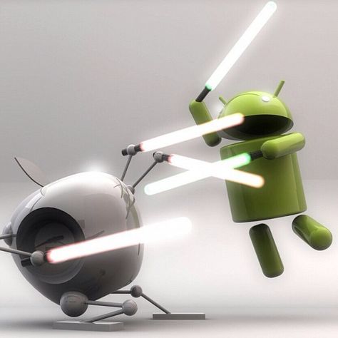 The never-ending battle of good vs App- , er, Evil. Android Vs Iphone, Handy Wallpaper, Apple App, Wallpaper Android, Star Wars Wallpaper, Tv Led, Hd Desktop, Funny Wallpaper, Windows Phone