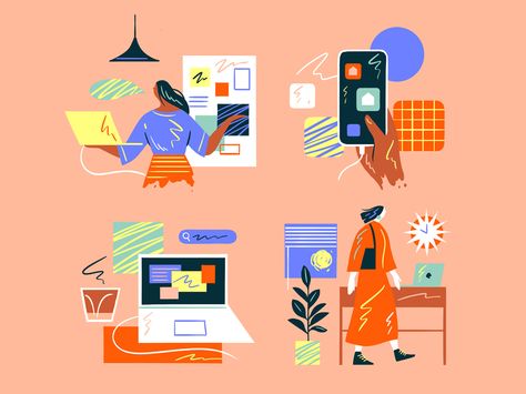 6 ways 2020 has changed the landscape of design | Dribbble Design Blog Brad Cuzen, Spot Illustration, Character Design Illustration, Understanding Emotions, Saint Charles, Eyes Design, Flat Illustration, Editorial Illustration, Show And Tell