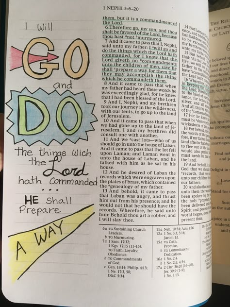 1st Nephi Journaling, 1 Nephi 3:7, Book Of Mormon Journaling Ideas 1 Nephi, Book Of Mormon Journaling 1 Nephi, 1 Nephi Journaling, Book Of Mormon Study Ideas, Book Of Mormon Journaling Ideas, Book Of Mormon Journal, Book Of Mormon Journaling