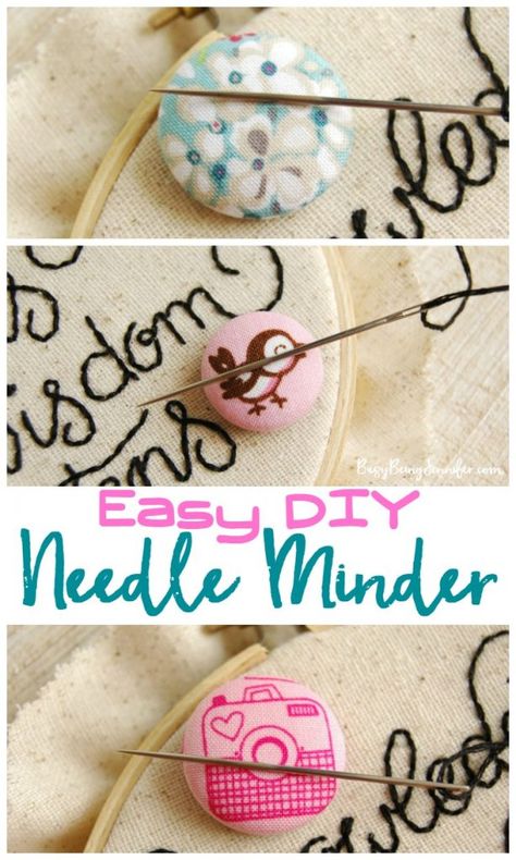 Easy DIY Needle Minder for Hand Embroidery and Hand Stitching - BusyBeingJennifer.com Diy Needle Minder, Eyebrow Embroidery, Embroidery Tips, Quilt Retreat, Needle Holder, Diy Papier, Needle Book, Needle Minders, Hand Embroidery Stitches