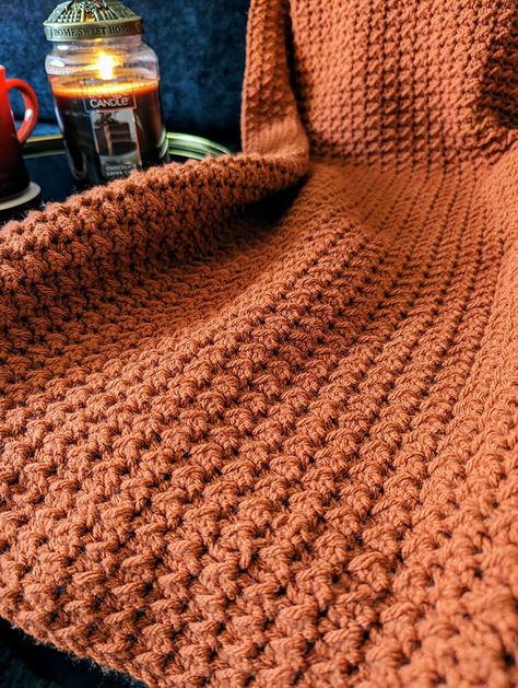 Pumpkin Spice Crochet Blanket Pattern - Beautiful Dawn Designs Chunky Crochet Blanket Pattern, Fall Throw Blanket, Beautiful Dawn, Crochet Throw Pattern, Throw Blanket Pattern, Chunky Crochet Blanket, Crochet Blanket Pattern Easy, Fall Crochet Patterns, Crochet Afghan Patterns Free