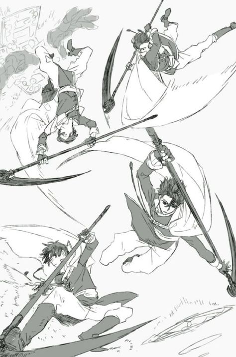 Dynamic Scythe Pose Reference, Dynamic Anime Art, Sliding Pose Reference, Dynamic Pose Drawing Reference, Dynamic Scythe Pose, Dynamic Poses Drawing Male, Geometric Figures Drawing, Drawing Poses With Swords, Swordfighting Reference Poses