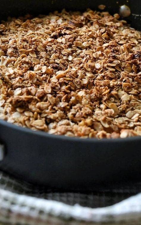 All Things Granola - Teri-Ann Carty Terianncarty Granola, Peach Crumble, Peach Syrup, Gluten And Dairy Free, Granola Recipe, Coconut Whipped Cream, Chia Seed Pudding, Gluten Free Oats, Granola Recipes