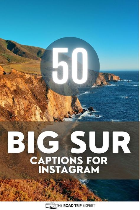 Big Sur Captions for Instagram Captions For Instagram Photos, California Quotes, Places In America, Inspiring Photos, Big Sur California, Travel Around Europe, Good Instagram Captions, Cool Captions, Captions For Instagram