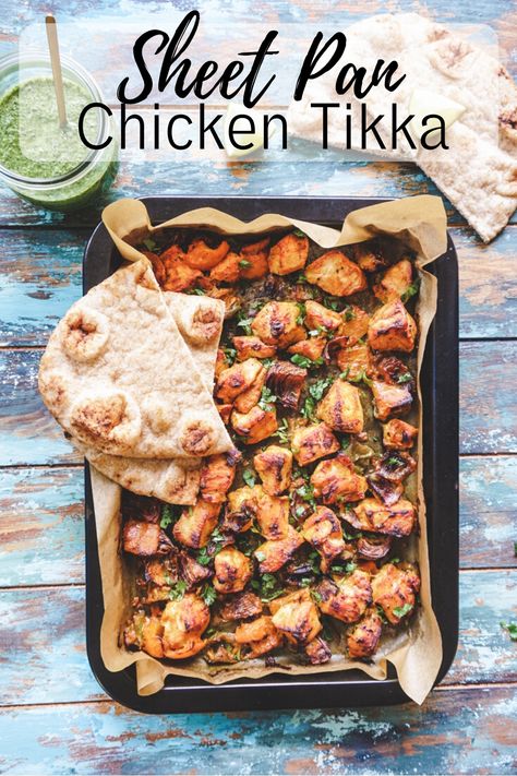 Tikka Masala Sauce, Sheet Pan Meals Chicken, Cooking Curry, Tikka Masala Recipe, Sheet Pan Chicken, Sheet Pan Suppers, Sheet Pan Dinners Recipes, Chicken Pieces, Pan Chicken