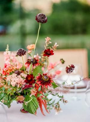 Wine Wedding Bouquet, Flower Esthetics, Farmer Florist, Elegant Fabrics, Centerpiece Inspiration, Summer Reception, Beautiful Wedding Centerpiece, Wedding Boards, Romantic Florals