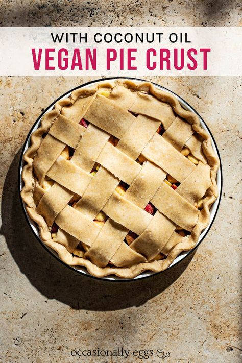 Coconut Oil Pie Crust, Healthy Pie Crust, Coconut Flour Pie Crust, Oil Pie Crust, Vegan Staples, Vegan Pastry, Healthy Pies, Vegan Pie Crust, Vegan Pastries