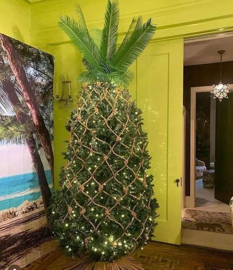 Everything Kauai | It’s a Pineapple Christmas | Facebook Florida Christmas Decor, Pineapple Christmas Tree, Charleston Christmas, Pineapple Tree, Caribbean Christmas, Pineapple Christmas, Coastal Christmas Tree, Florida Christmas, Summer Party Themes