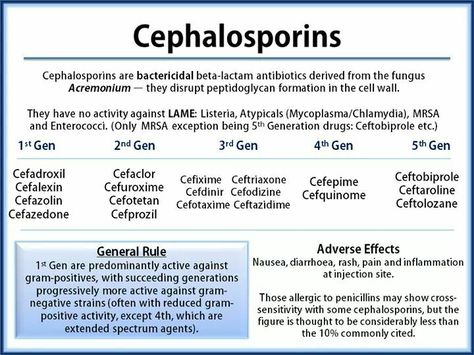 nursing consideration : cross allergy with penicillins - usually not administered to patients who have had an anaphylactic reaction or hives from penicillin. Cephalosporins Mnemonics, Pharmacology Mnemonics, Cna School, Nurse Practitioner School, Medicine Notes, Nursing Mnemonics, Pharmacy Student, Pharmacy School, Nursing Schools