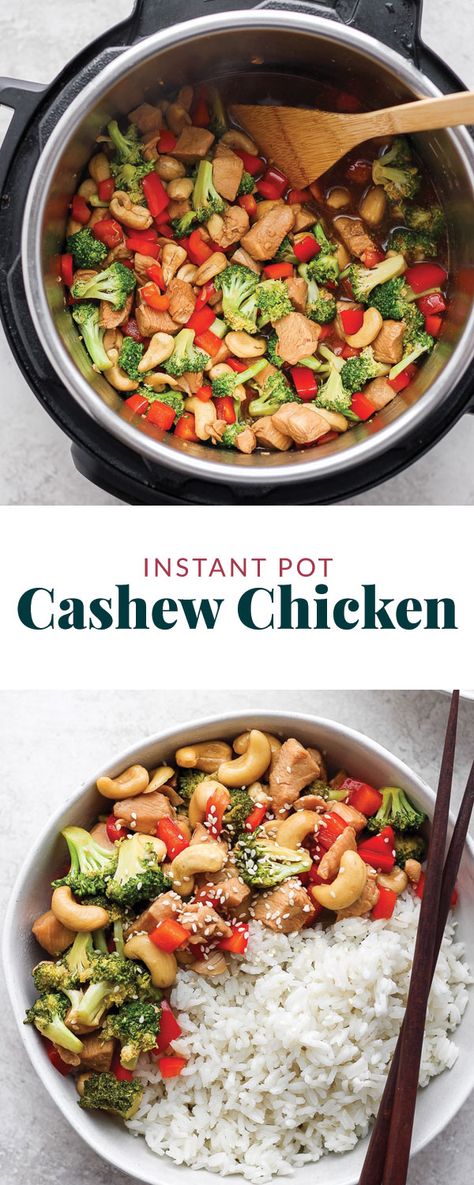 Instant Pot Cashew Chicken, Ninja Ideas, Cashew Chicken Stir Fry, Bypass Recipes, Chicken Cashew Stir Fry, Cashew Chicken Recipe, Ip Recipes, Daniel Plan, Pressure Pot