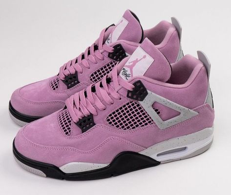 Hot Pink Jordans 4s, Jordan Retro 4 Mujer, Military Jordan 4, Hot Pink Jordans, Pink Jordans 4s, Jordans 4s, Pink Jordans, Jordan 4 Black, Jordan Retro 4